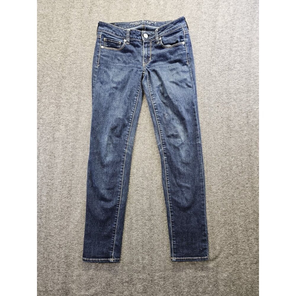 American Eagle Jeans Womens Size 2 Medium Wash Super Skinny Stretch